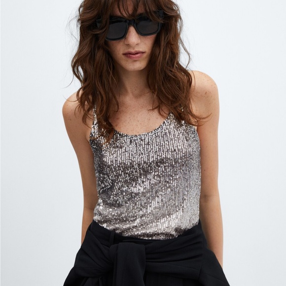 Mango NWT sequin top - Picture 1 of 11